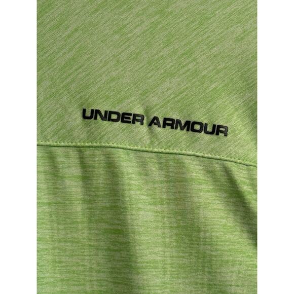 Under Armour Polo Men Small Polo Shirt Heat Gear Loose Fit Light Green Heather - Picture 11 of 16